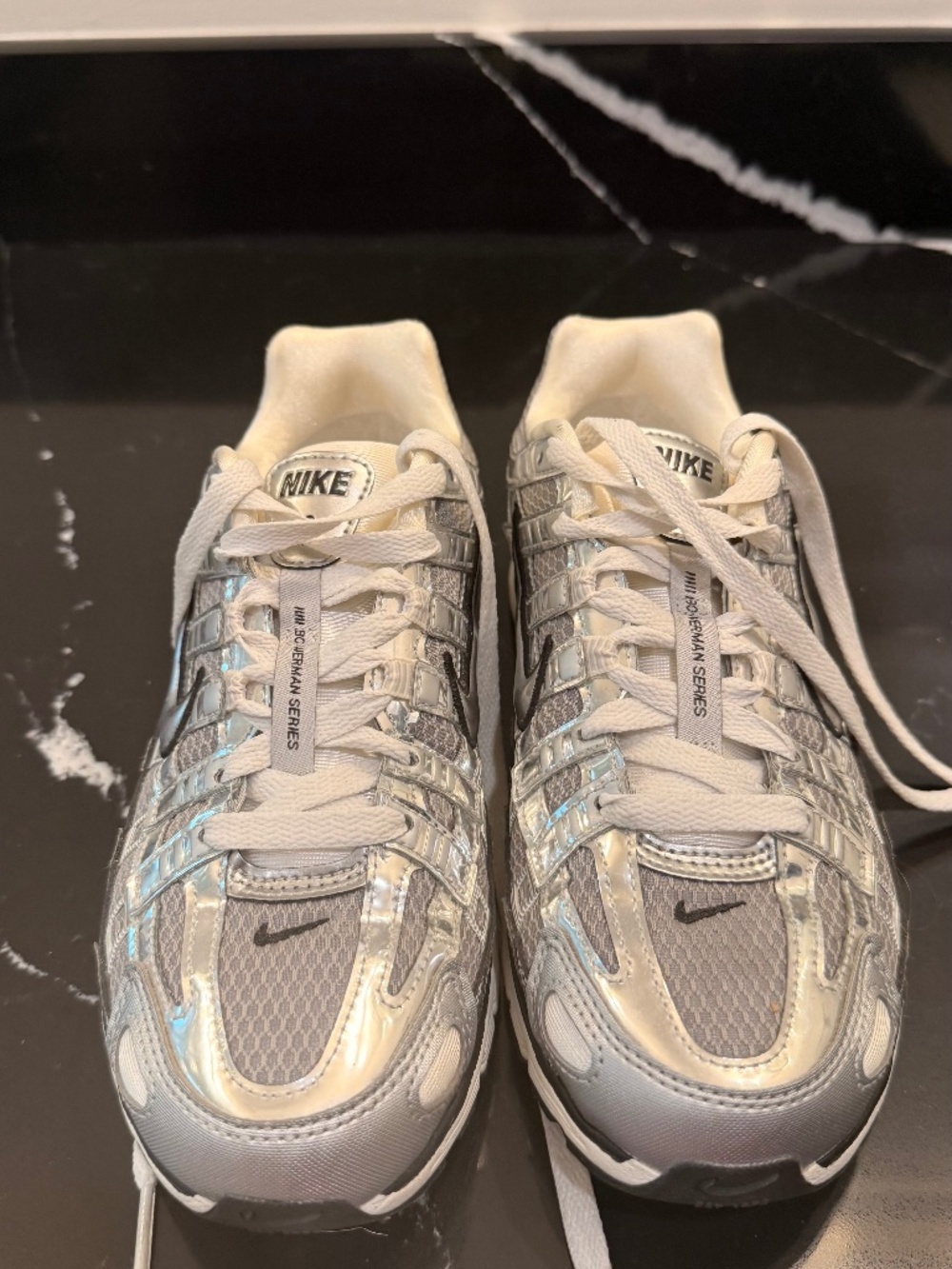 Nike P-6000 Women's Size 7.5 Men's Size 6,  Silver with black